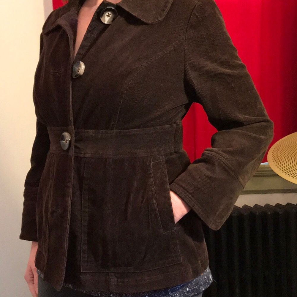 Ambition Chocolate Cord 3/4-slv w/Pockets Jacket